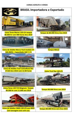 Plantas de asfalto para exportacion Suramerica Centroamerica