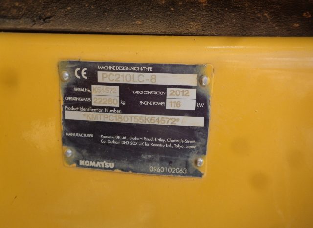 
								Excavadora Komatsu PC210 LC-8 año 2012 horas 13930  €26,950.00 EXW completo									