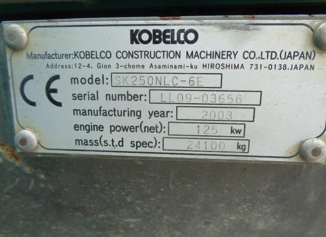 
								Excavadora Kobelco SK250 NLC-BE año 2003 Ubicacion Europa  €21,750.00 EXW completo									