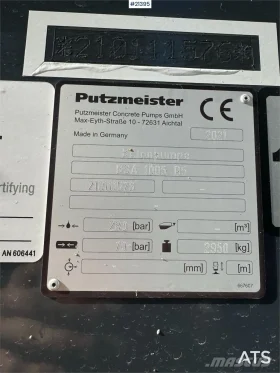 Bomba de concreto Putzmeister BSA2109H-D año 2023 Horas 1060 Ubicacion Europa precio 38.654 €