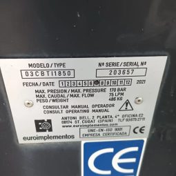 
										Barredora para minicargador Marca Euroimplementos Modelo: 03CBT1850 Año: 2021 completo									