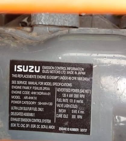
								Excavadora Hitachi ZX210-3 6 cilindros año 2022 completo									