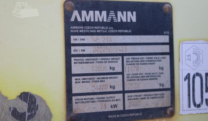 
								Compactador Neumatico 8 llantas Ammann AP240 año 2007 horas 7600 valor USD $18500  EXW completo									