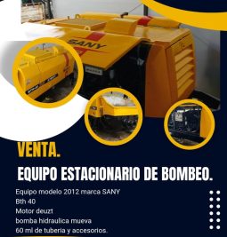 Bomba de concreto Sany BTH 40 AÑO 2012